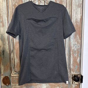 Lalabu Men's Large Dad Shirt Gray Short Sleeve Stretch Babywearing Carrier Top